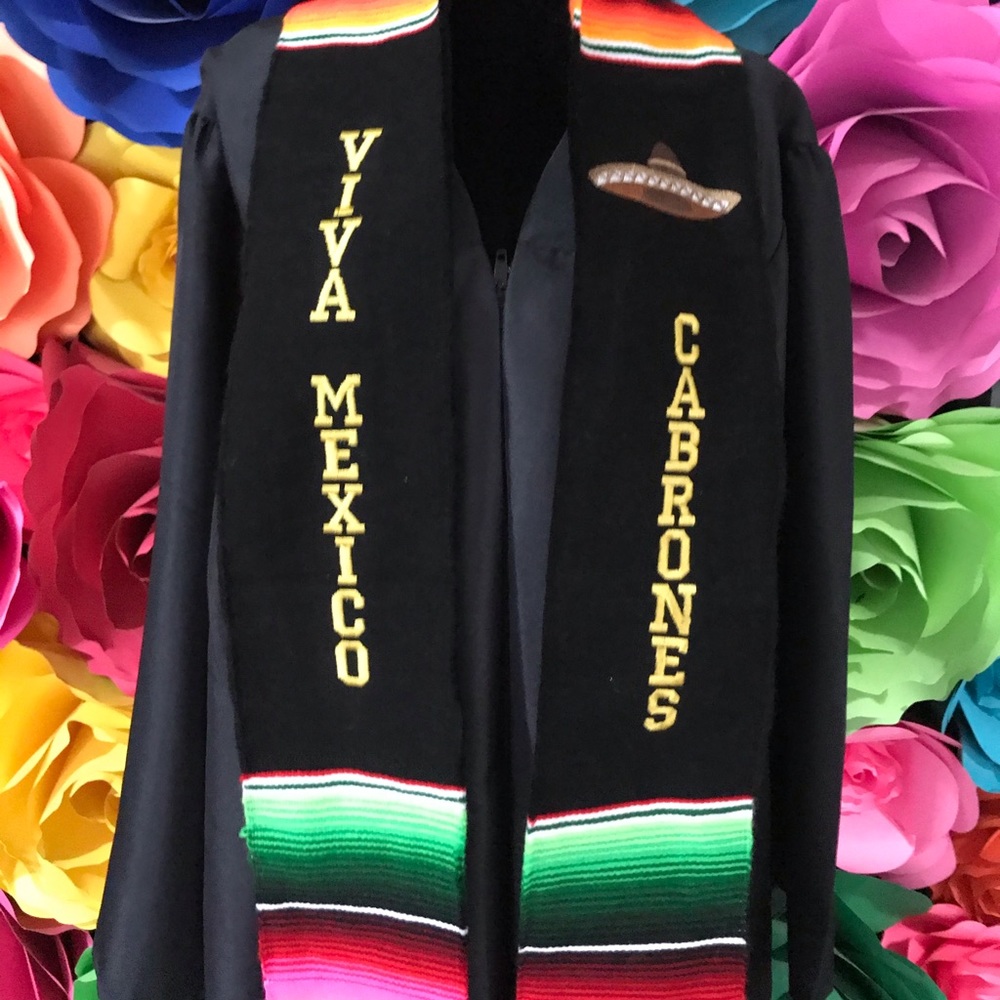 Viva Mexico Cabrones Mexican Stole Sarape Zarape